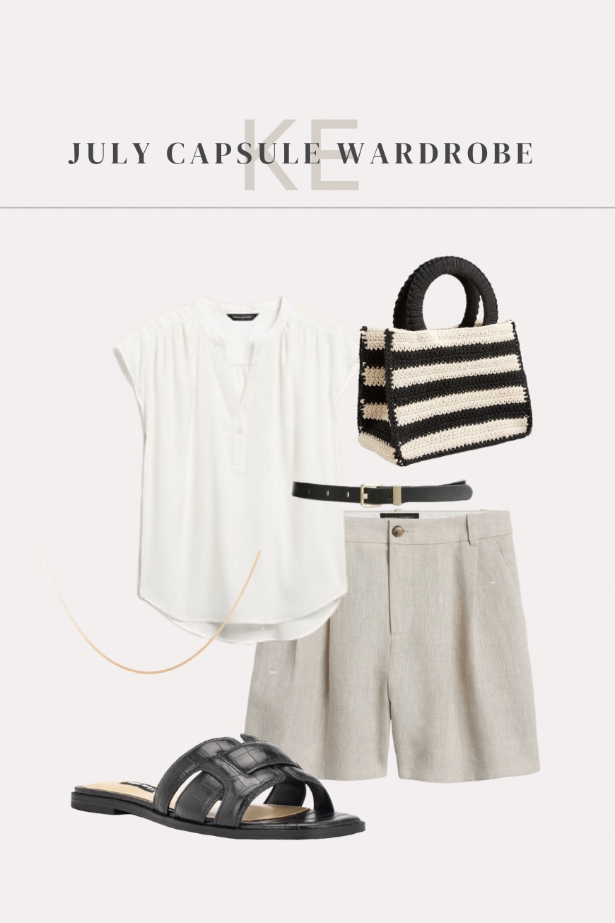 An outfit idea from my July capsule wardrobe