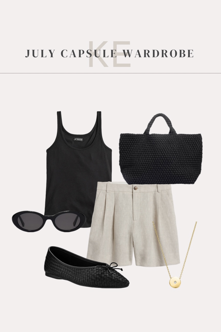 An outfit idea from my July capsule wardrobe