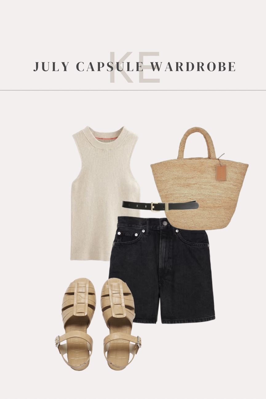 An outfit idea from my July capsule wardrobe