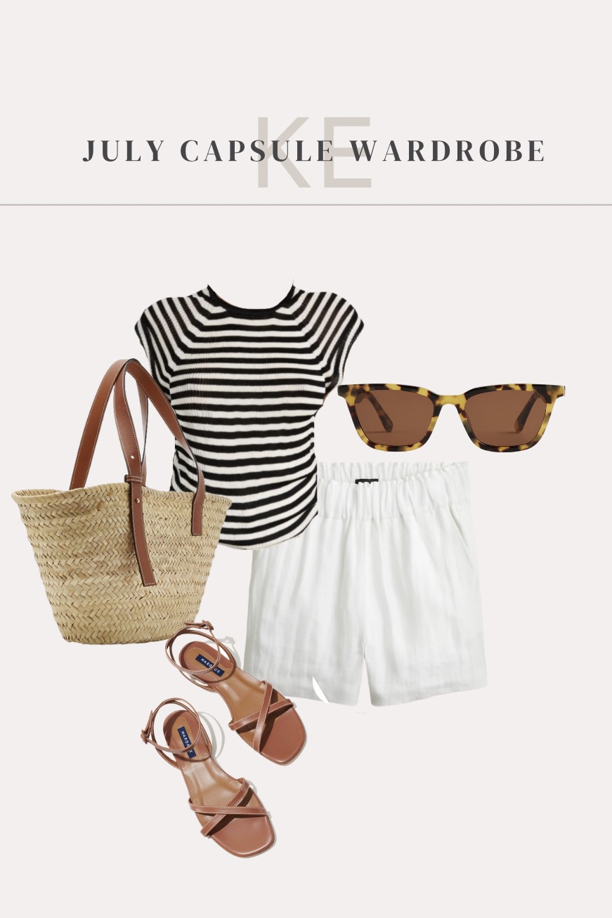 An outfit idea from my July capsule wardrobe