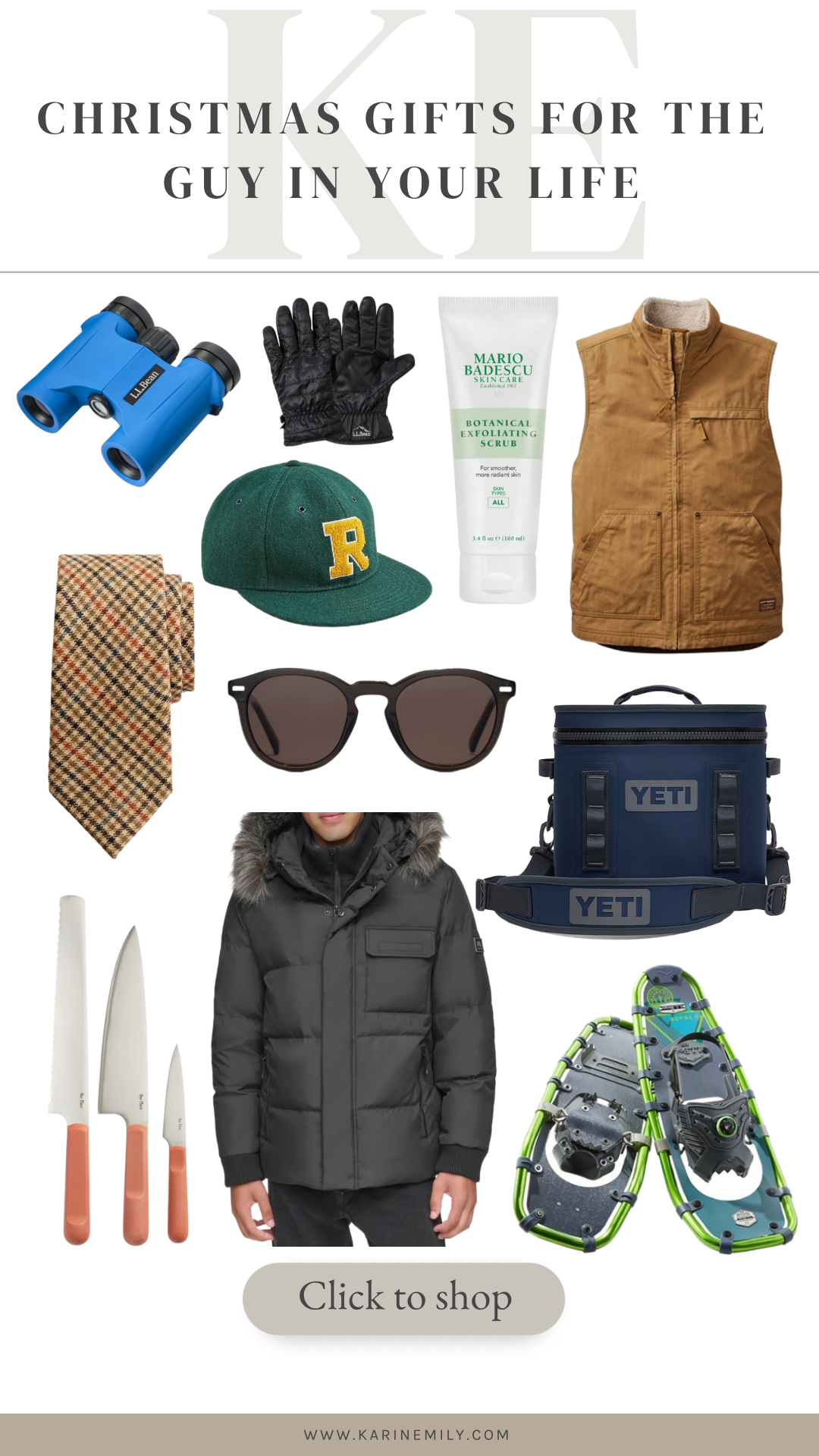 A Collage of Christmas GIfts for the Guy in Your Life