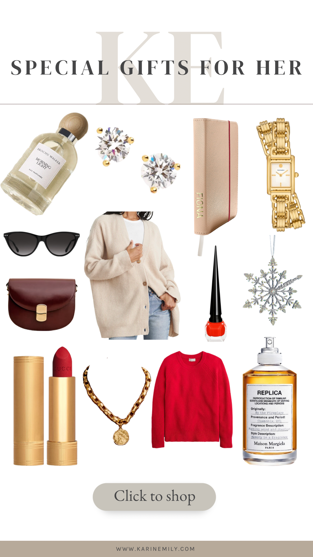 A Collage of gift guide items for the girl in your life