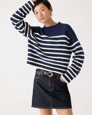 J. Crew Rollneck Sweater in Stripe