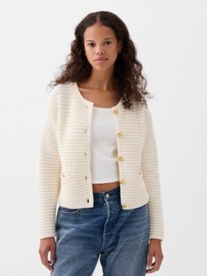 Gap Textured Sweater Jacket