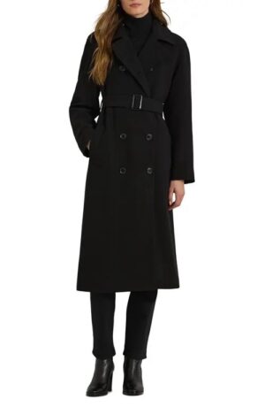 Ralph Lauren Crepe Belted Coat