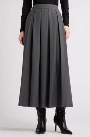 Nordstrom Pleated Midi Skirt