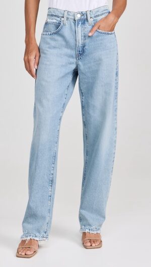 Frame Low Slung Barrel Jeans