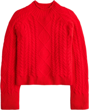 J. Crew Cable Knit Rollneck Sweater