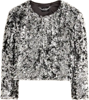 J. Crew Collection Lady Jacket with Silver Sequins